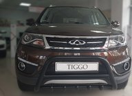 Chery Tiggo 5 2013- рр. Кенгурятник WT003 Black (нерж) фото 1