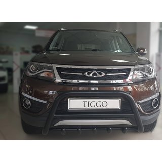 Кенгурятник WT003 Black (нерж) Chery Tiggo 5 2013- рр. фото 1