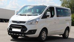 Ford Custom 2013-2022 рр. Кенгурятник WT003 Black (нерж) фото 1