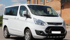 Ford Custom 2013-2022 рр. Кенгурятник WT003 Black (нерж) фото 4