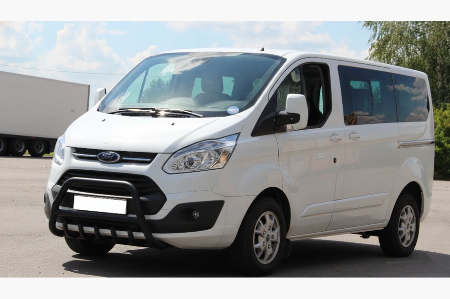Ford Custom 2013-2022 рр. Кенгурятник WT003 Black (нерж) Image