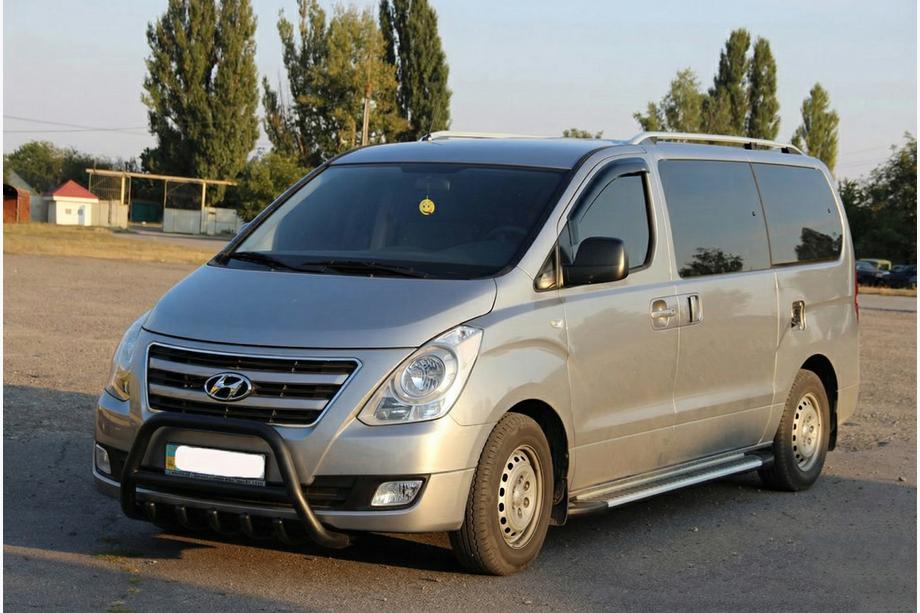 Hyundai H300, H1, Starex 2008-2020 рр. Кенгурятник WT003 Black (нерж) Фото 3