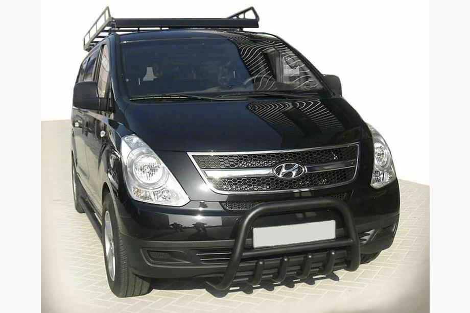 Hyundai H300, H1, Starex 2008-2020 рр. Кенгурятник WT003 Black (нерж) Фото 6