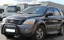 Kia Sorento I BL 2002-2009 рр. Кенгурятник WT003 Black-2 (нерж.) фото 1