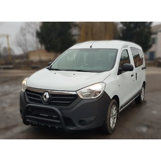 Кенгурятник WT003 Black (нерж) Dacia Lodgy 2012-2022 рр. фото 4