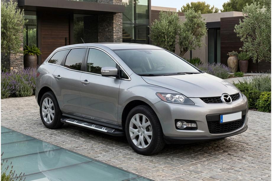 Mazda CX-7 2006-2012 рр. Бокові пороги Sunrise (2 шт., Алюміній) Image