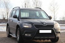 Skoda Yeti 2009-2017 рр. Кенгурятник WT003 Black (нерж) фото 1
