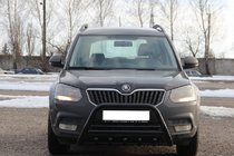 Skoda Yeti 2009-2017 рр. Кенгурятник WT003 Black (нерж) фото 3