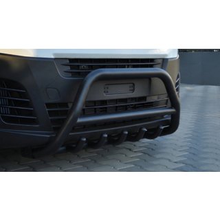 Кенгурятник WT003 Black (нерж) Fiat Scudo 2022- рр. фото 1