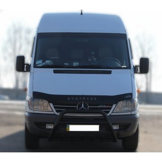 Кенгурятник WT003 Black (нерж.) Mercedes Sprinter W901/902/903/904/905 1995-2006 рр. фото 3