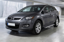 Mazda CX-7 2006-2012 рр. Бокові пороги Line (2 шт., Алюміній) фото 1
