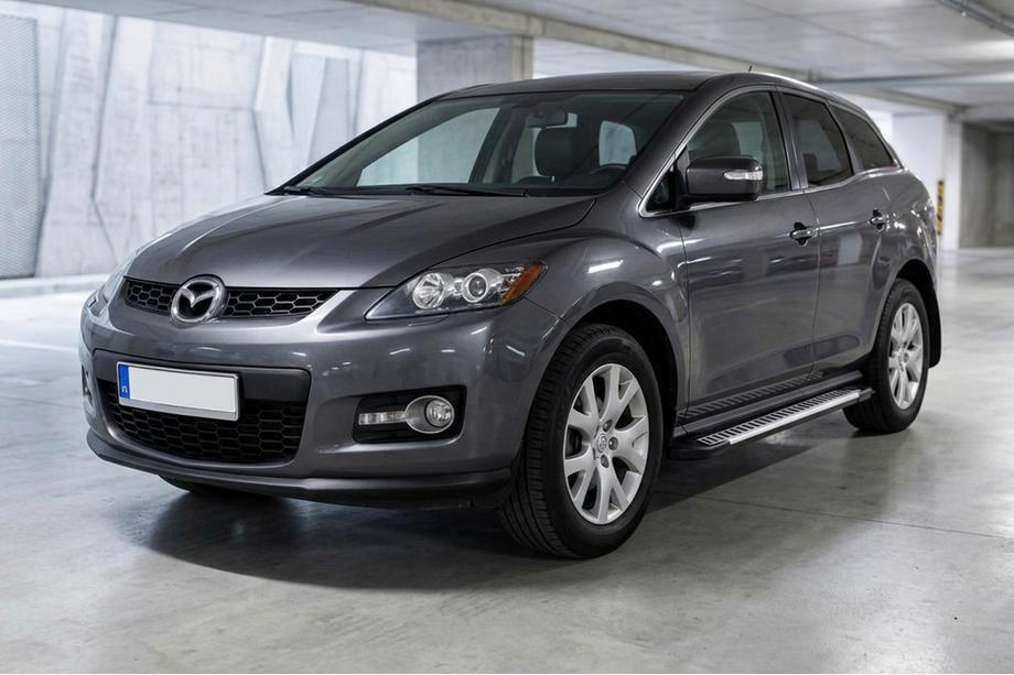 Mazda CX-7 2006-2012 рр. Бокові пороги Line (2 шт., Алюміній) Image