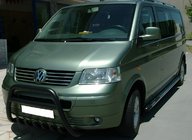 Volkswagen T5 Multivan 2003-2010 рр. Кенгурятник WT003 Black (нерж.) фото 3