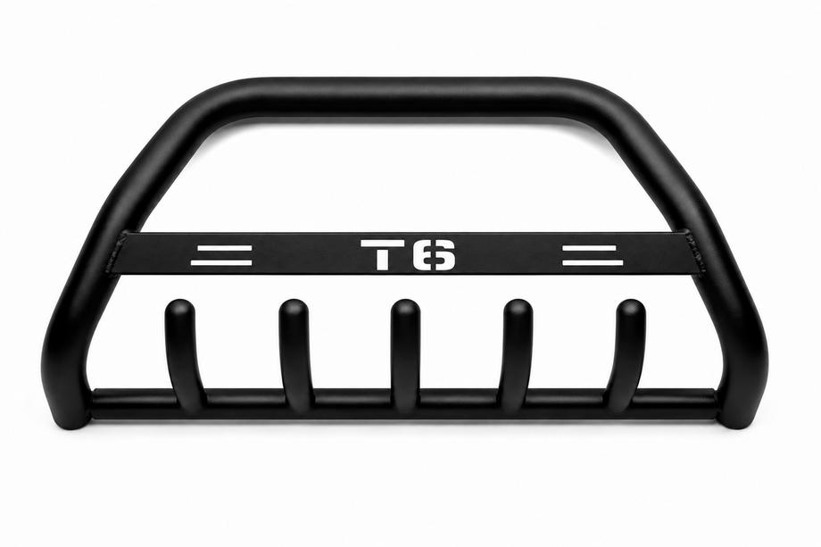 Volkswagen T6 2015-2024 рр. Кенгурятник WT004 Black (нерж.) Фото 1