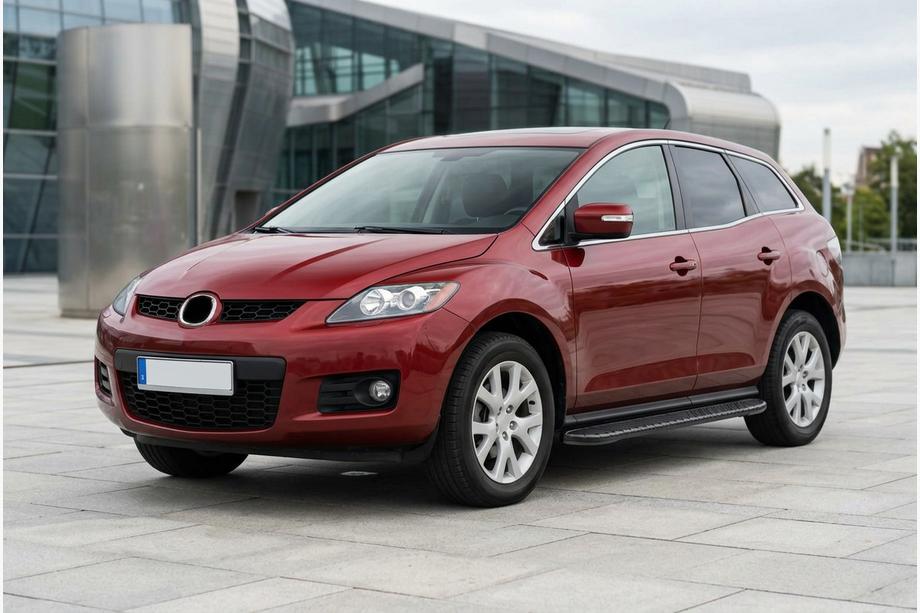 Mazda CX-7 2006-2012 рр. Бокові пороги Bosphorus Black (2 шт., Алюміній) Image