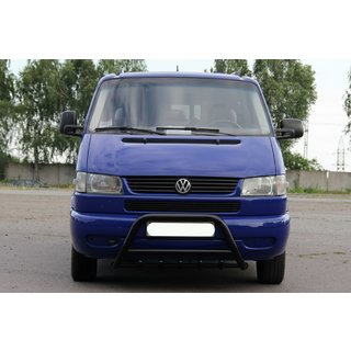Кенгурятник WT003 Black (нерж.) Volkswagen T4 Transporter 1990-2003 рр. фото 4