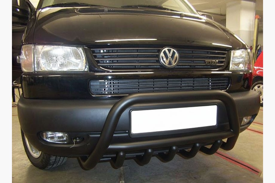 Volkswagen T4 Transporter 1990-2003 рр. Кенгурятник WT003 Black (нерж.) Фото 7
