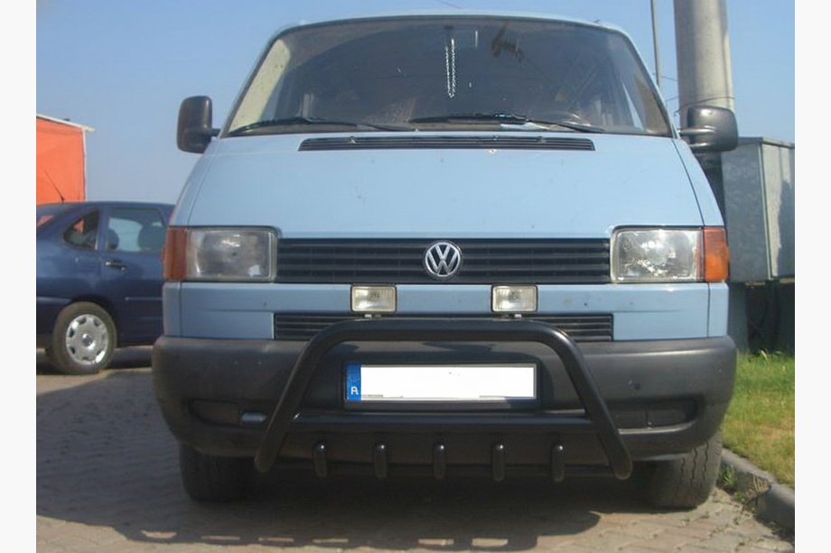 Volkswagen T4 Transporter 1990-2003 рр. Кенгурятник WT003 Black (нерж.) Фото 6