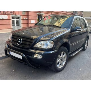 Кенгурятник WT003 Black (нерж.) Mercedes ML W163 1997-2005 рр. фото 1