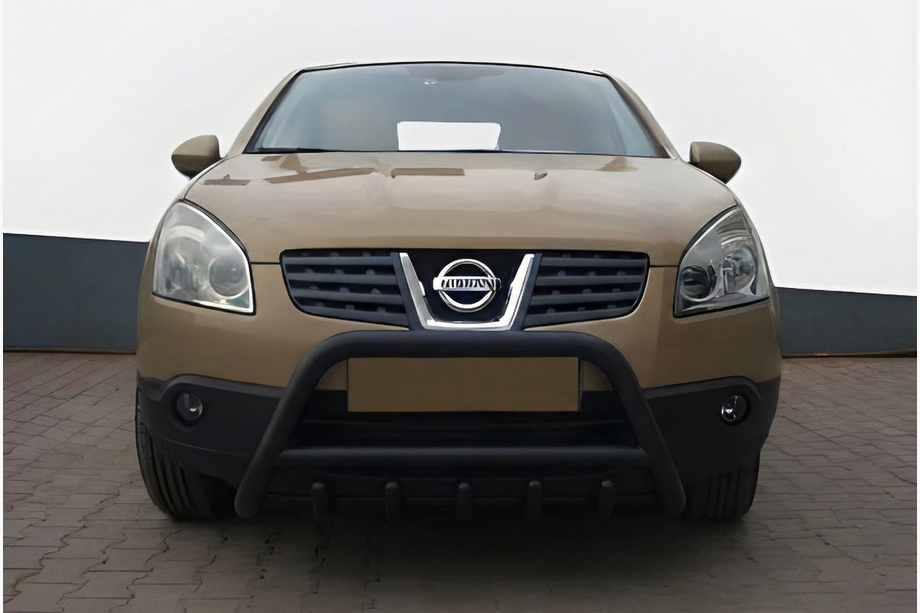 Nissan Qashqai 2007-2010 рр. Кенгурятник WT003 Black (нерж) Image