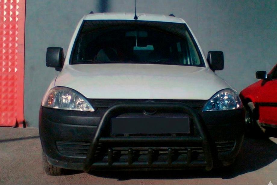 Opel Combo 2002-2012 рр. Кенгурятник WT003 Black (нерж) Image