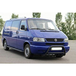 Кенгурятник WT003 Black (нерж) Volkswagen T4 Caravelle/Multivan 1990-2003 рр. фото 4
