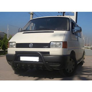 Кенгурятник WT003 Black (нерж) Volkswagen T4 Caravelle/Multivan 1990-2003 рр. фото 2