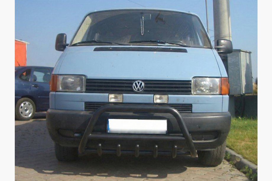 Volkswagen T4 Caravelle/Multivan 1990-2003 рр. Кенгурятник WT003 Black (нерж) Фото 1