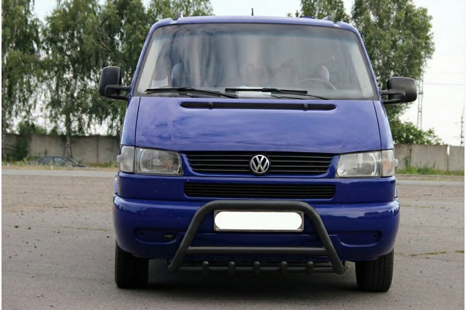 Volkswagen T4 Caravelle/Multivan 1990-2003 рр. Кенгурятник WT003 Black (нерж) Фото 5