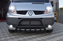Renault Trafic 2001-2015 рр. Кенгурятник WT003 Black (нерж.) фото 1
