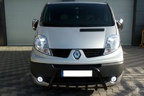 Opel Vivaro 2001-2015 рр. Кенгурятник WT003 Black (нерж.) фото 4