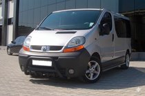 Opel Vivaro 2001-2015 рр. Кенгурятник WT003 Black (нерж.) фото 3