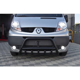 Кенгурятник WT003 Black (нерж.) Opel Vivaro 2001-2015 рр. фото 1