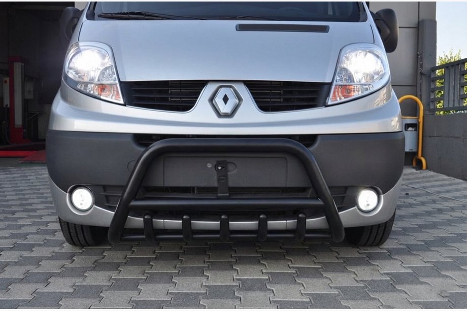 Opel Vivaro 2001-2015 рр. Кенгурятник WT003 Black (нерж.) Image