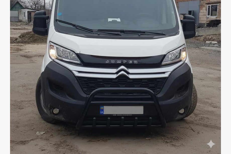 Opel Movano 2021- рр. Передня дуга WT003 Black (нерж.) Image