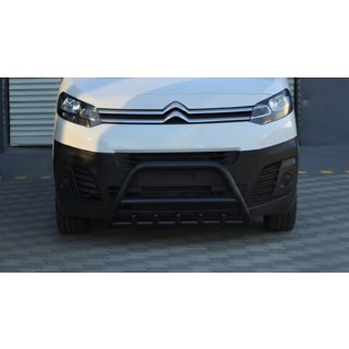 Кенгурятник WT003 Black (нерж) Opel Zafira Life 2019- рр. фото 4