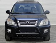 Chery Tiggo 1 2005-2016 рр. Кенгурятник WT003 Black (нерж) фото 1