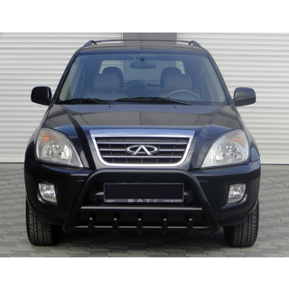 Кенгурятник WT003 Black (нерж) Chery Tiggo 1 2005-2016 рр. фото 1