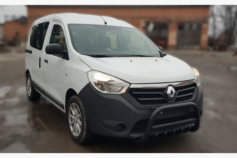 Renault Lodgy 2013-2022 рр. Кенгурятник WT003 Black (нерж) Image