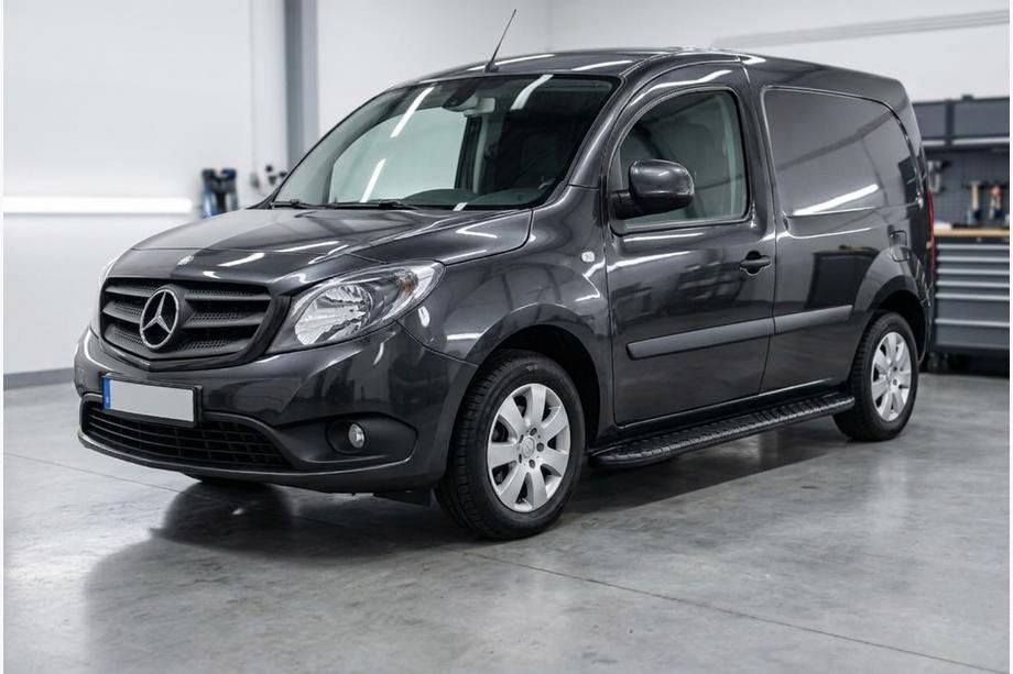 Mercedes Citan 2013-2021 рр. Бокові пороги Bosphorus Black (2 шт., Алюміній) Довга база Фото 1