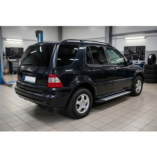 Бокові пороги Line (2 шт., Алюміній) Mercedes ML W163 1997-2005 рр. фото 1