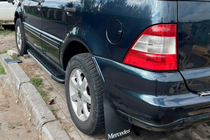 Mercedes ML W163 1997-2005 рр. Бокові пороги Duru (2 шт., Алюміній) фото 1