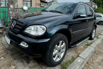 Mercedes ML W163 1997-2005 рр. Бокові пороги Duru (2 шт., Алюміній) фото 2