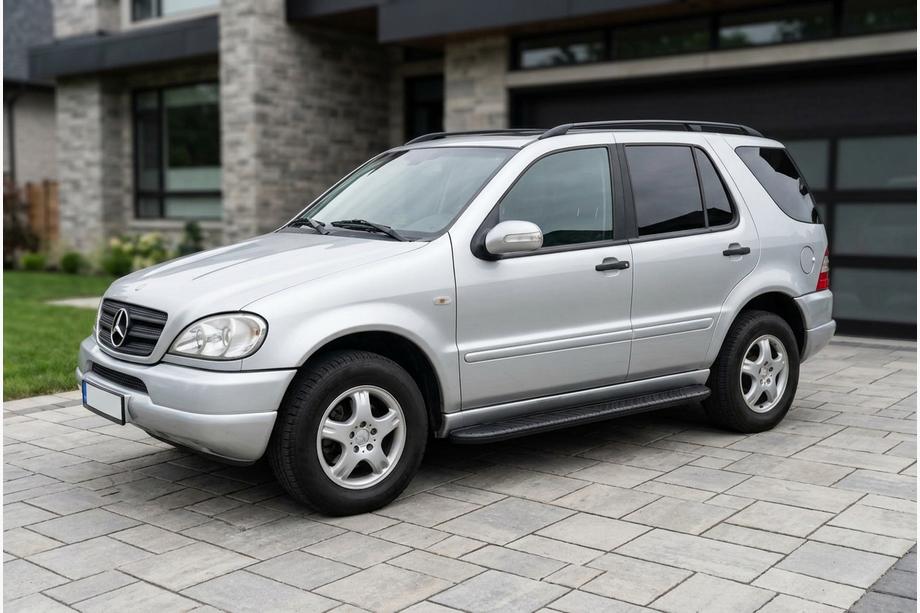 Mercedes ML W163 1997-2005 рр. Бокові пороги Bosphorus Black (2 шт., Алюміній) Image