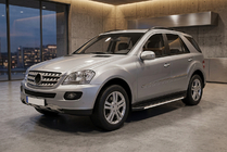 Mercedes ML W164 2005-2011 рр. Бокові пороги Duru (2 шт., Алюміній) фото 1