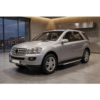 Бокові пороги Duru (2 шт., Алюміній) Mercedes ML W164 2005-2011 рр. фото 1