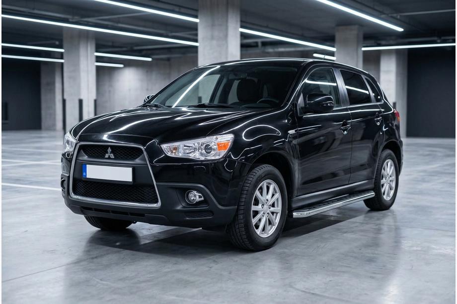 Mitsubishi ASX 2010-2023 рр. Бокові пороги Maydos V1 (2 шт., Алюміній ↗ нерж) Image