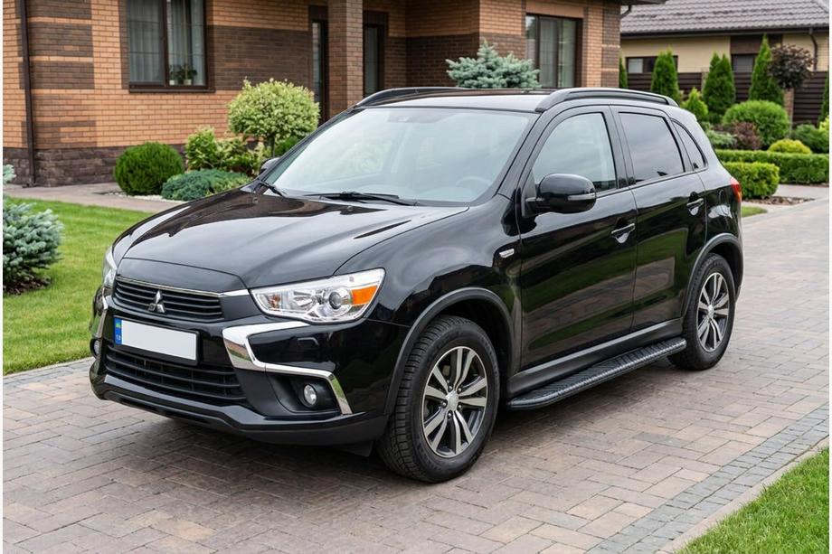 Mitsubishi ASX 2010-2023 рр. Бокові пороги Bosphorus Black (2 шт., Алюміній) Image