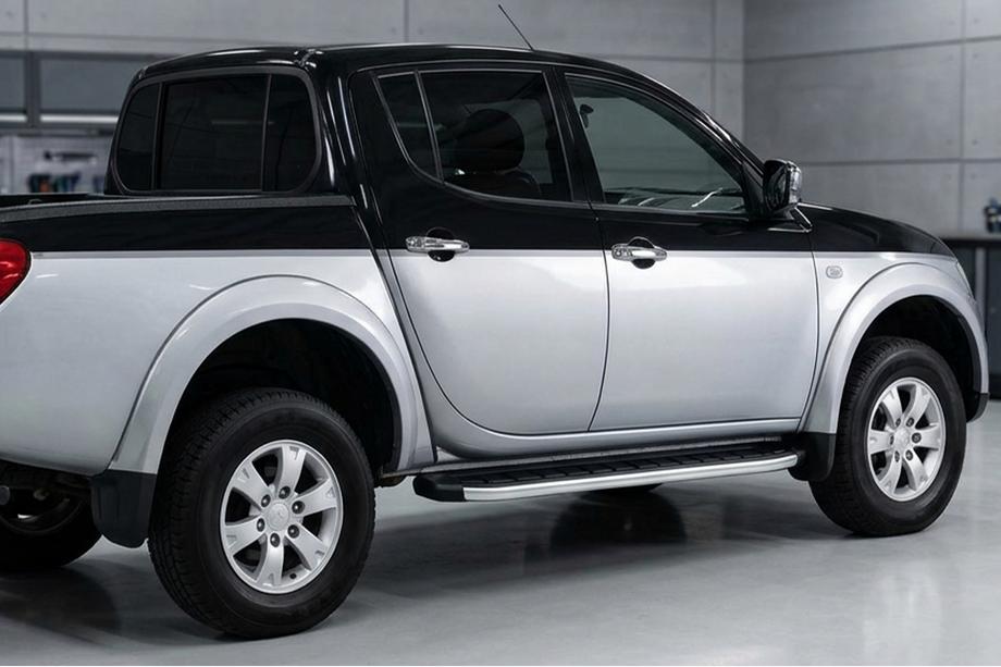 Mitsubishi L200 2006-2015 рр. Бокові пороги Fullmond (2 шт., Алюміній) Image