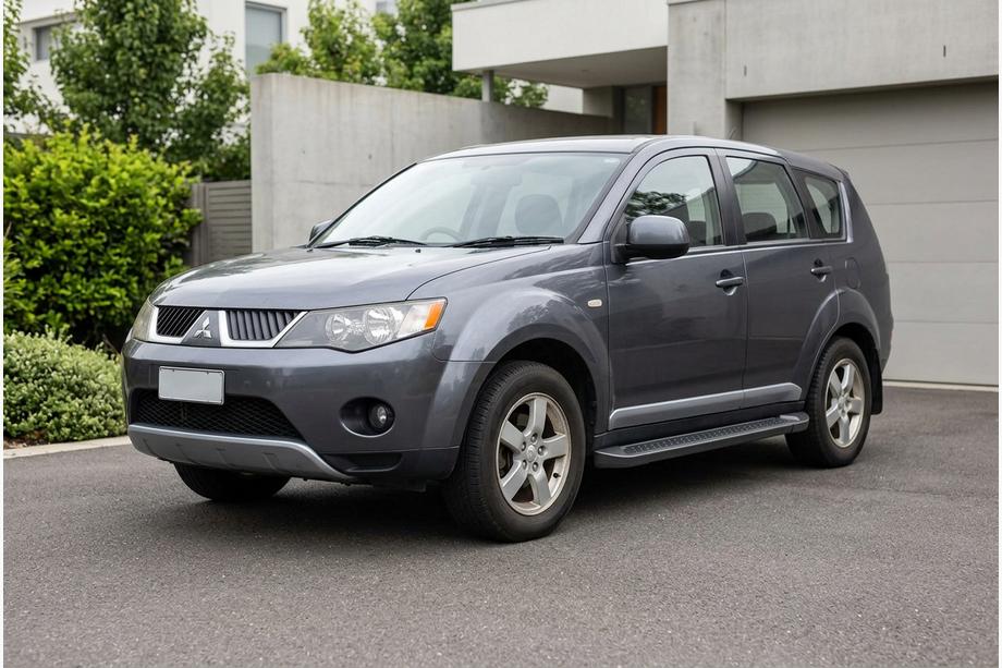 Mitsubishi Outlander 2006-2012 рр. Бокові пороги Allmond Black (2 шт., Алюміній) Фото 1